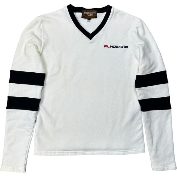 Michiko London Y2K Contrast Stripe Lightweight Sweater - Picture 1 of 5